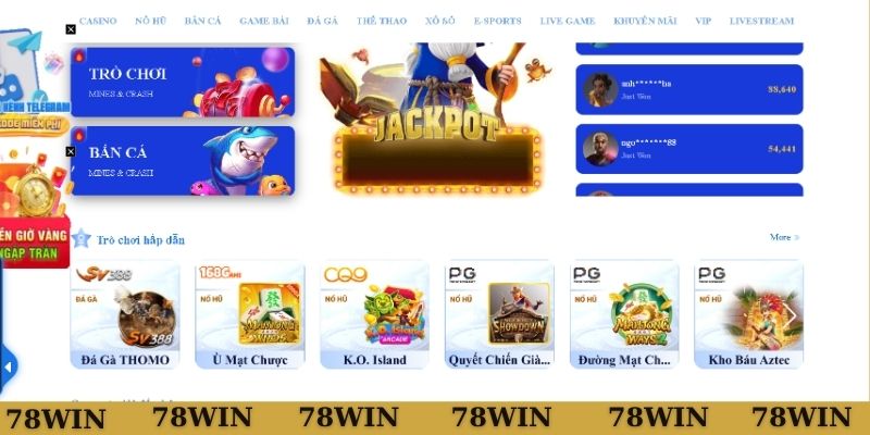 Có rất nhiều người nổi tiếng chơi 78WIN