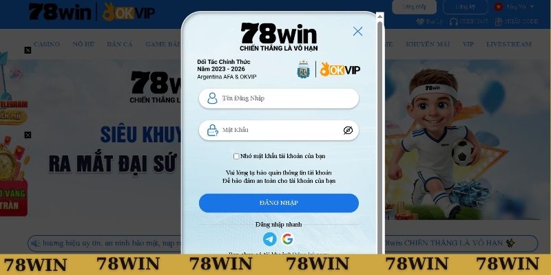 Cung cấp thông tin vào biểu mẫu đăng nhập