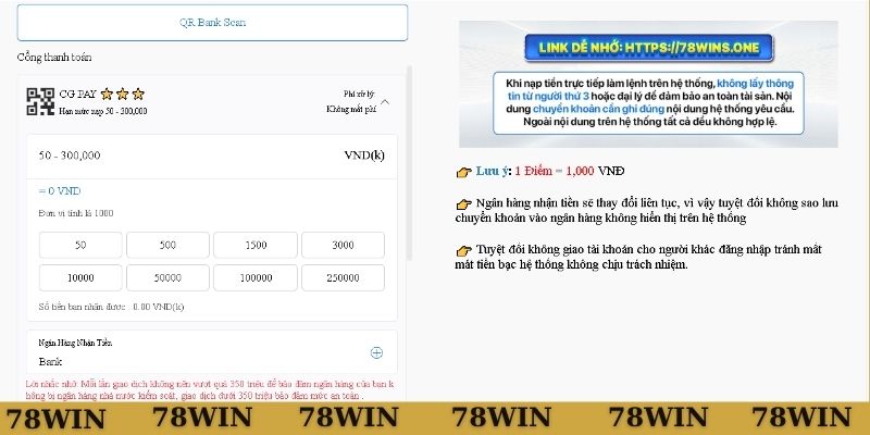 Tùy chọn kênh giao dịch QR
